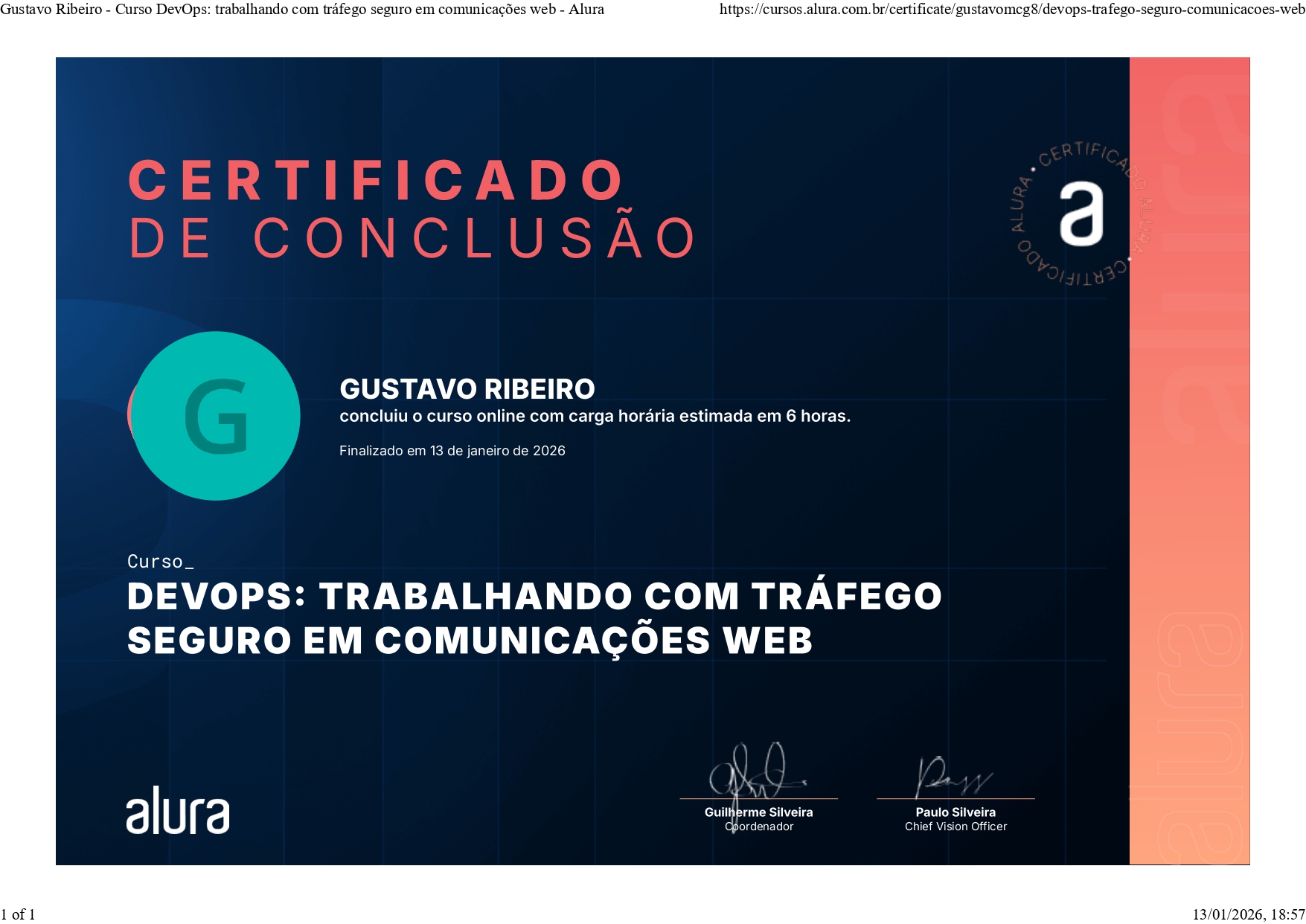 Certificado HTTPS